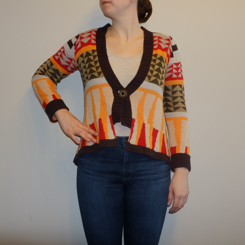 Sparrow Geometric Patterned Cardigan